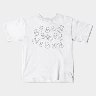 Chinchilla Squad Pattern Simple Cute Animal Minimal Art Kids T-Shirt